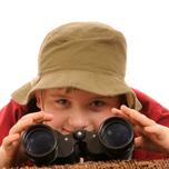 Binocular boy