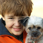 Boy and dog