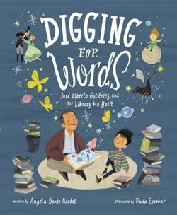 "Diggin for Words cover, Hispanic Heritage Month book"