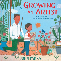 "Growing up an Artist book cover, Hispanic Heritage Month book"