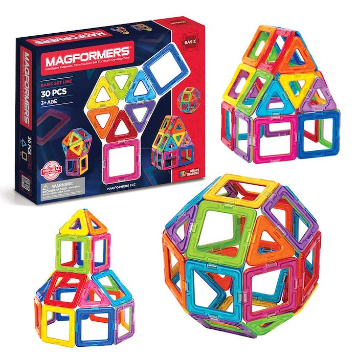 "Magformers magnetic blocks are a great travel toy for a road trip with kids"