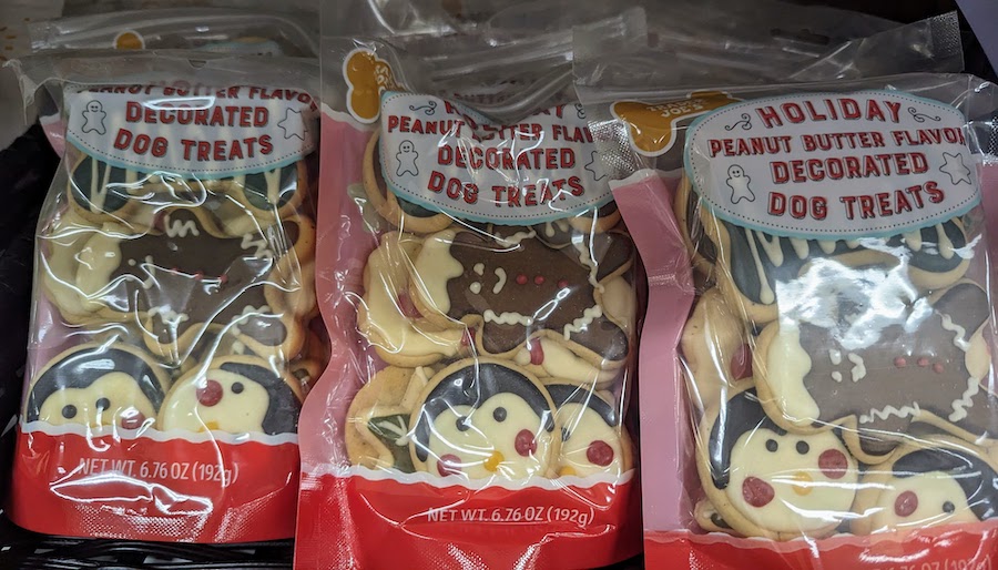 holiday dog treats from Trader Joe’s