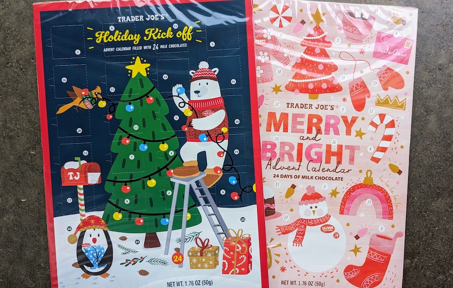 advent calendar for kids from Trader Joe’s