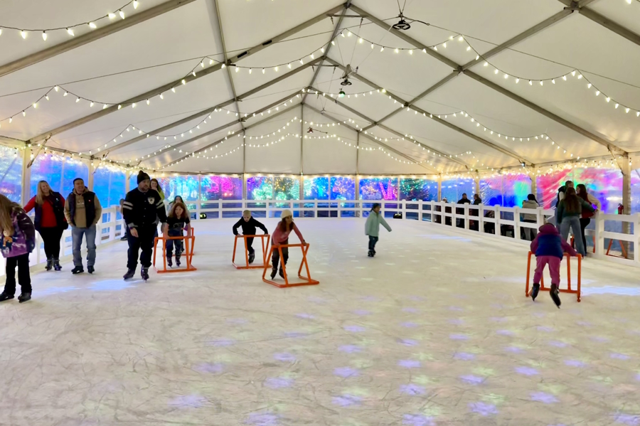 Tulalip lights and ice skating rink holiday outdoor ice skating