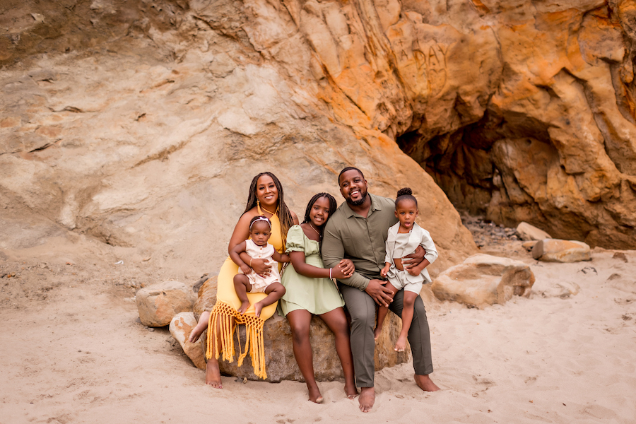 Tash Haynes and her family on the Oregon Coast