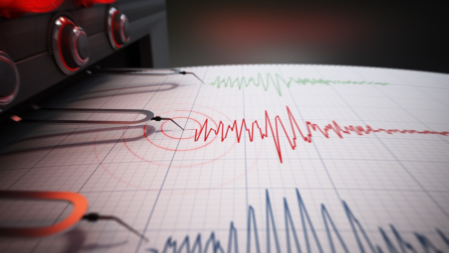 an earthquake registers on a seismograph 