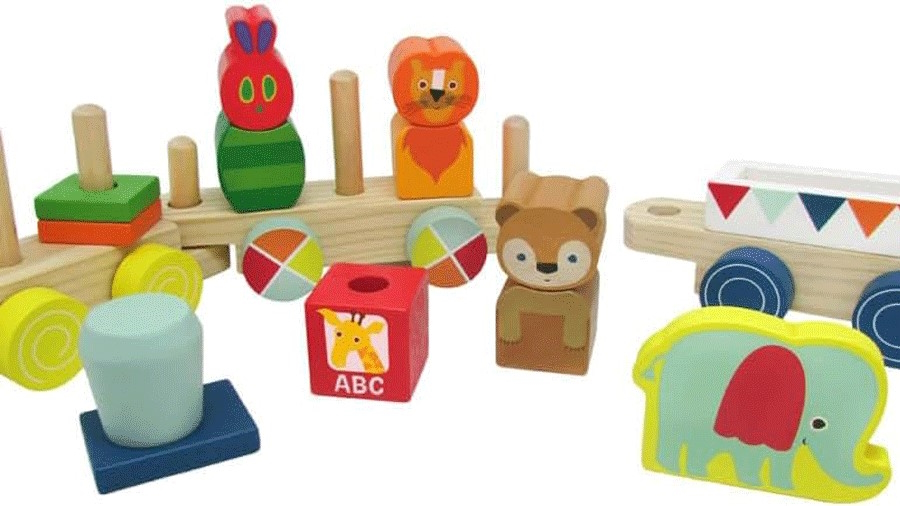 World of Eric Carle The Very Hungry Caterpillar wooden train set is a holiday gift idea for kids