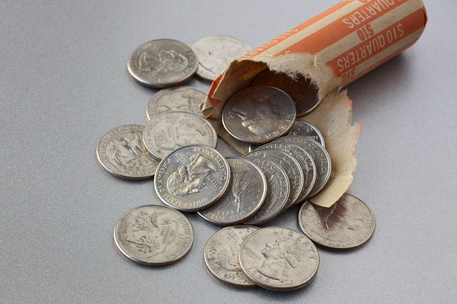 A roll of quarters is one of the best Christmas stocking stuffers for college kids who need to do laundry 