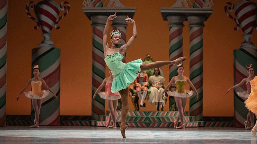 dancer on stage during "The Nutcracker" ballet performance, a Seattle activity for families