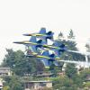 Blue Angels flying overhead for Seattle Seafair