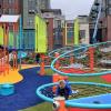 bellevue totem lake playground kids playing outside on colorful play spot eastside seattle-area mom parents