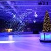 Seattle ice-skating this season includes Sprinker Ice Rink Ice Lights where families and kids ice skate and go on ice bumper cars with snow falling