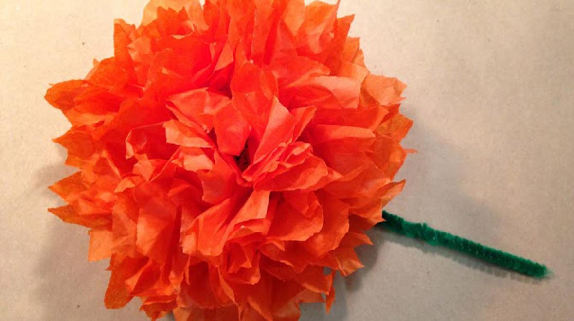 marigolds paper flower craft