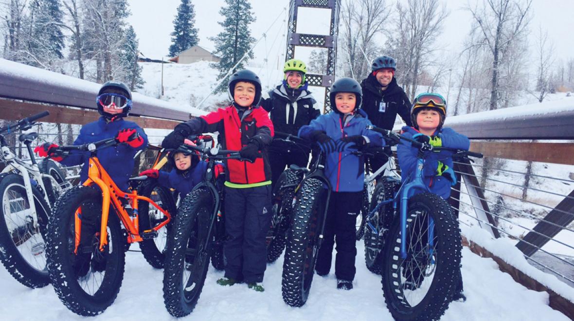 biking on snow