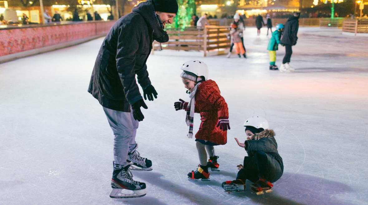 little kids ice skating