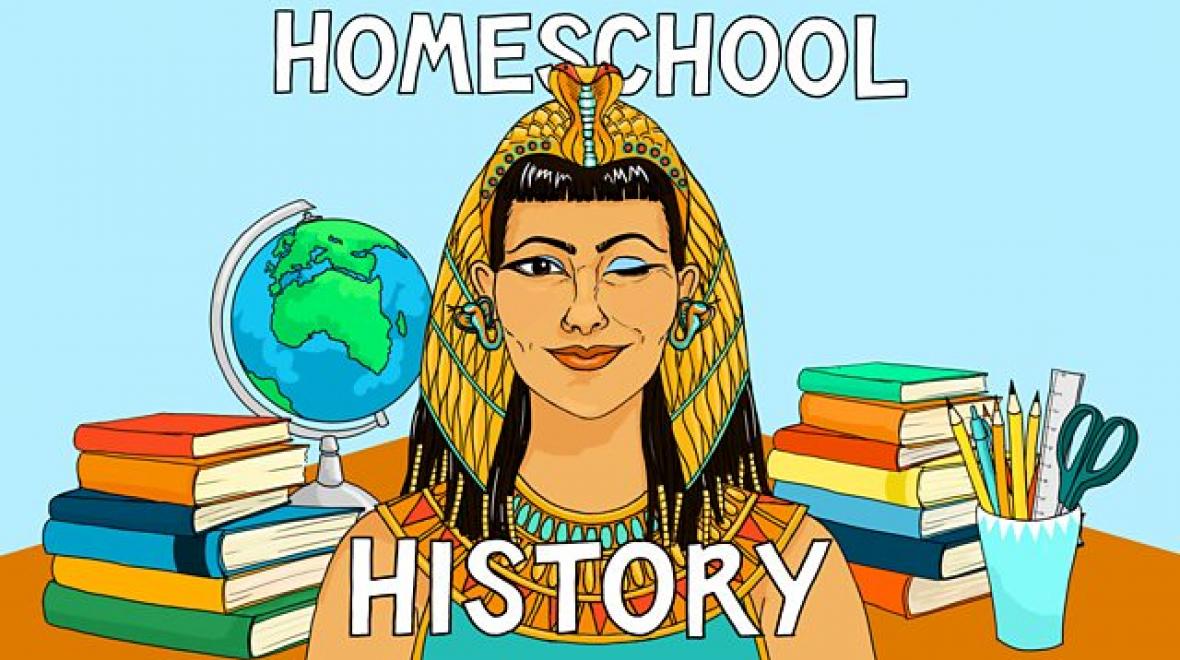 Illustration from the Homeschool History podcast featuring Cleopatra