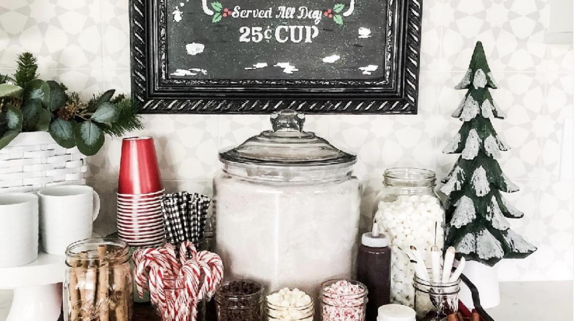 Hot Chocolate Station With Tiered Tray 