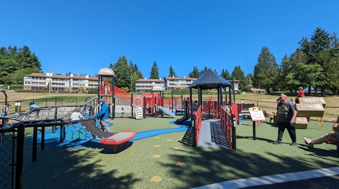 Hazel Miller new accessible inclusive playground in Edmonds at Ballinger Park