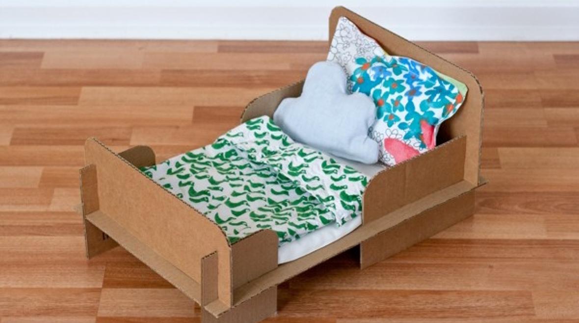 cardboard bed for toy cardboard toys for kids 