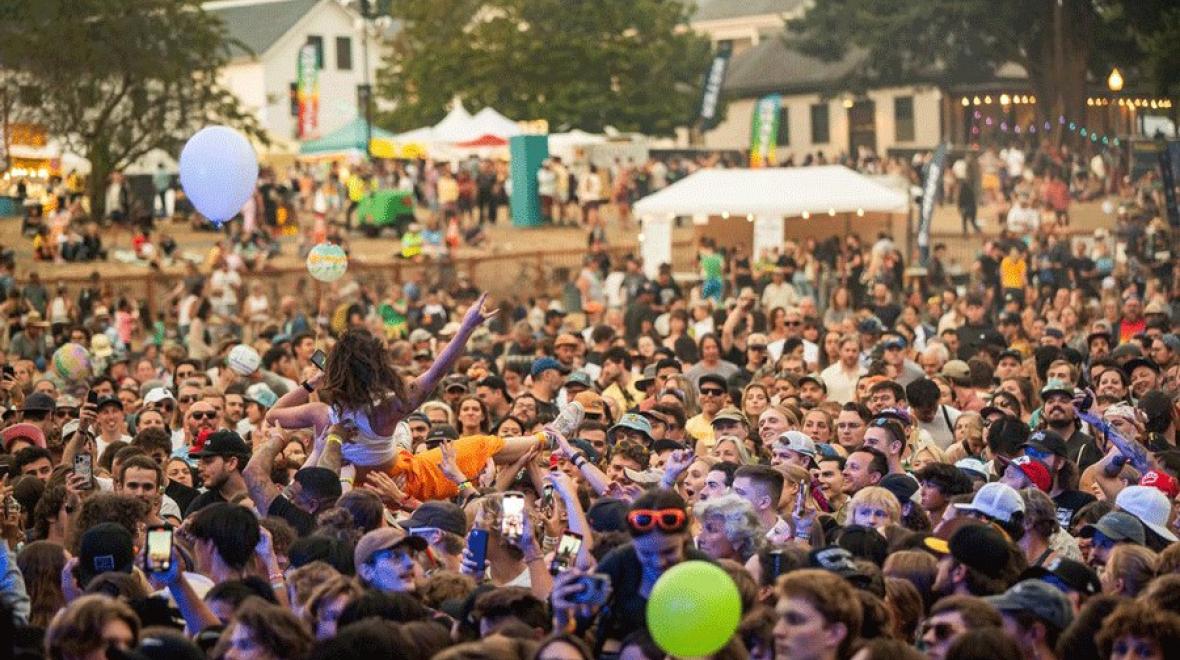 Crowdsurfing at Seattle Music Festival THING