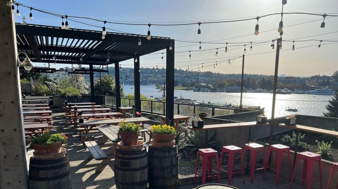 Little Water Cantina, a waterfront restaurant near Seattle with views of the water and patio dining