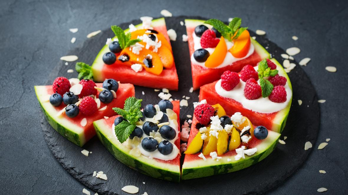 Watermelon pizza is a great summertime treat