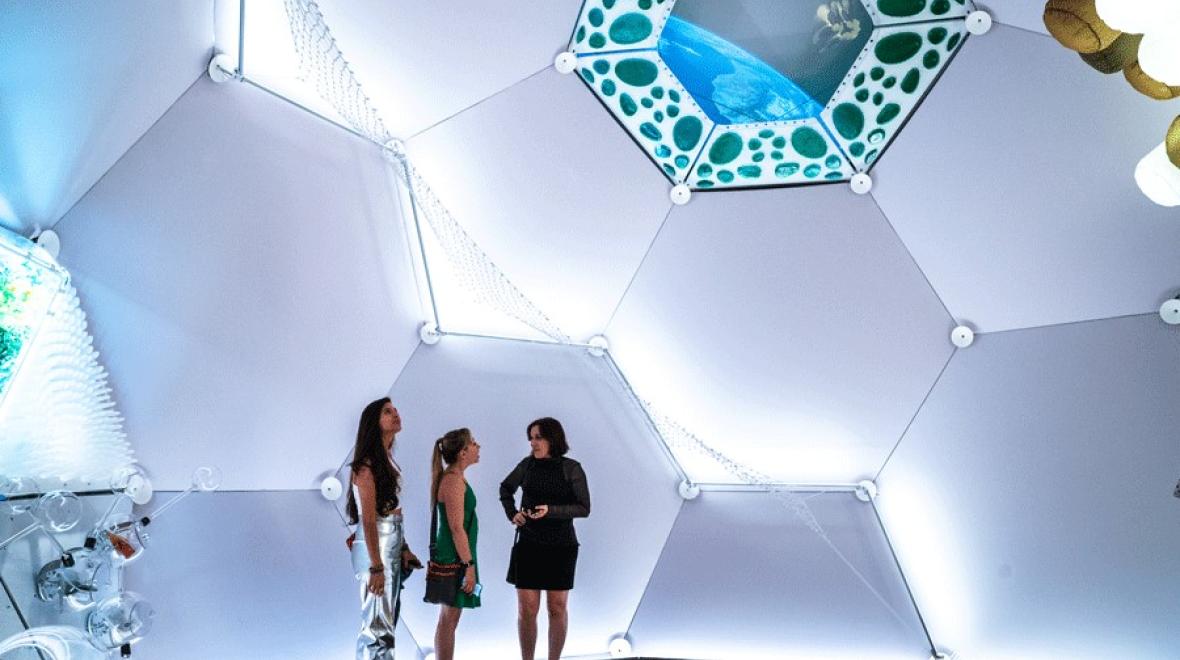 the TESSERAE Space Habitat Pavilion at The Museum of Flight in Seattle