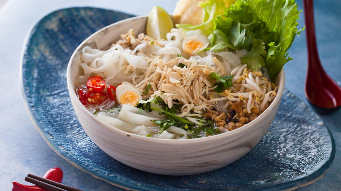 cozy bowl of chicken pho the whole family will love