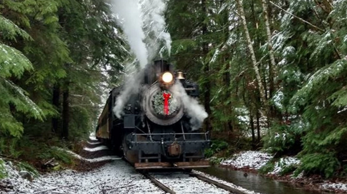 polar express christmas tree train