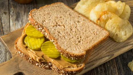 Peanut butter and pickle sandwich! 