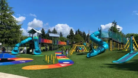 One free thing to do in Seattle this weekend: Head to the West Fenwick playground for a game of Chutes and Ladders