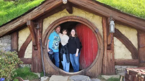 The author and her family in New Zealand