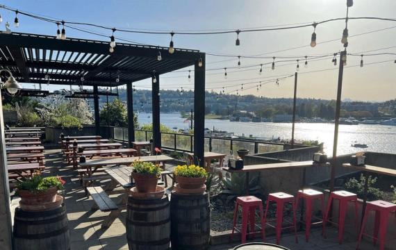 Little Water Cantina, a waterfront restaurant near Seattle with views of the water and patio dining
