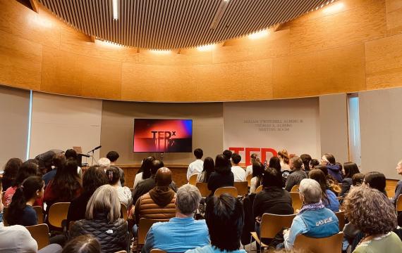 a full house at the Ballard branch of the Seattle Public Library to cheer students on forTEDxBallardYouth 