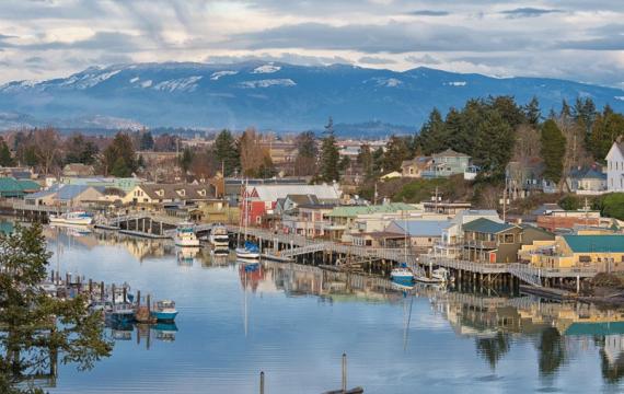 Dine on the waterfront in La Conner, one of the many things to do in Skagit Valley