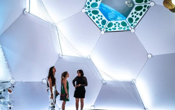 the TESSERAE Space Habitat Pavilion at The Museum of Flight in Seattle