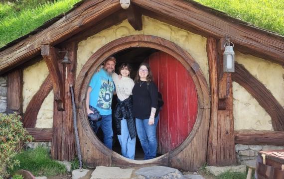 The author and her family in New Zealand