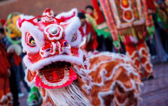 Lion dance during a Lunar New Year event, one of the many activities this weekend for Seattle-area families