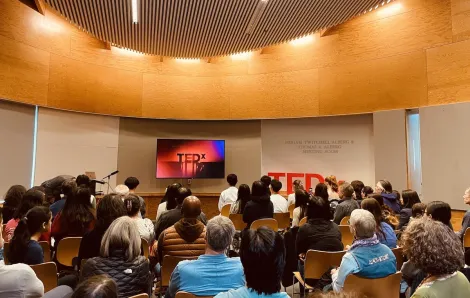 a full house at the Ballard branch of the Seattle Public Library to cheer students on forTEDxBallardYouth 