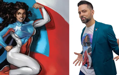 La Borinqueña and writer and artist Edgardo Miranda-Rodriguez