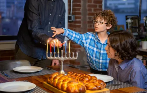 Hanukkah family kids menorah dreidel events Seattle Bellevue Eastside