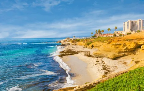 Coast of La Jolla near San Diego, a warm winter vacation destination for Seattle-area families