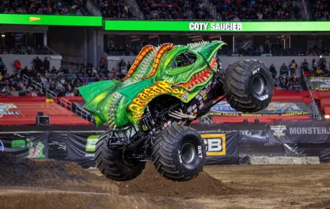 Dragon monster truck at Monster Jam this weekend, a Seattle-area activity for families