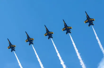 Blue Angels flying over Seattle for Seafair week, one of the many things to do in Seattle