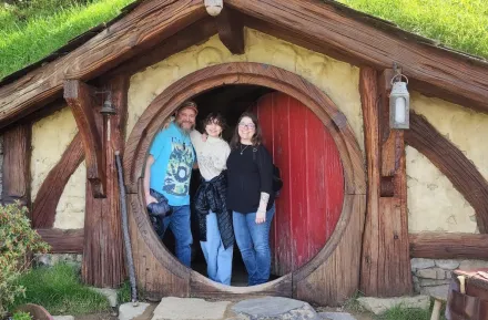 The author and her family in New Zealand