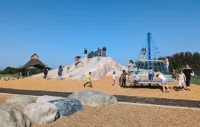 One free thing to do in Seattle this weekend: Head to Van Doren's Landing playground with a climbable mountain and spinner