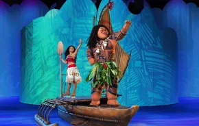 Moana and Maui skating during Disney on Ice, one of the many things to do near Seattle this weekend with kids