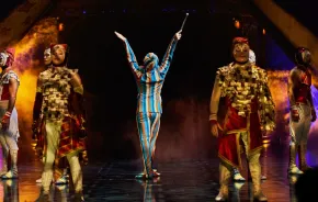 "KOOZA" performers on stage during a Seattle Cirque du Soleil performance