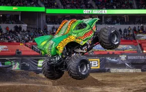 Dragon monster truck at Monster Jam this weekend, a Seattle-area activity for families