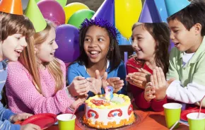 kids at a birthday party having fun together